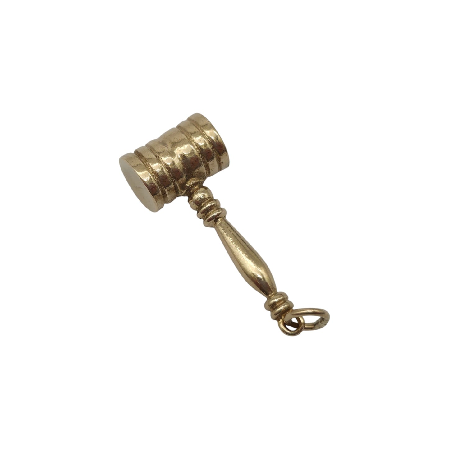 9ct 375 Yellow Gold Gavel Charm 1963 L 2.8 cm 4.8 g.