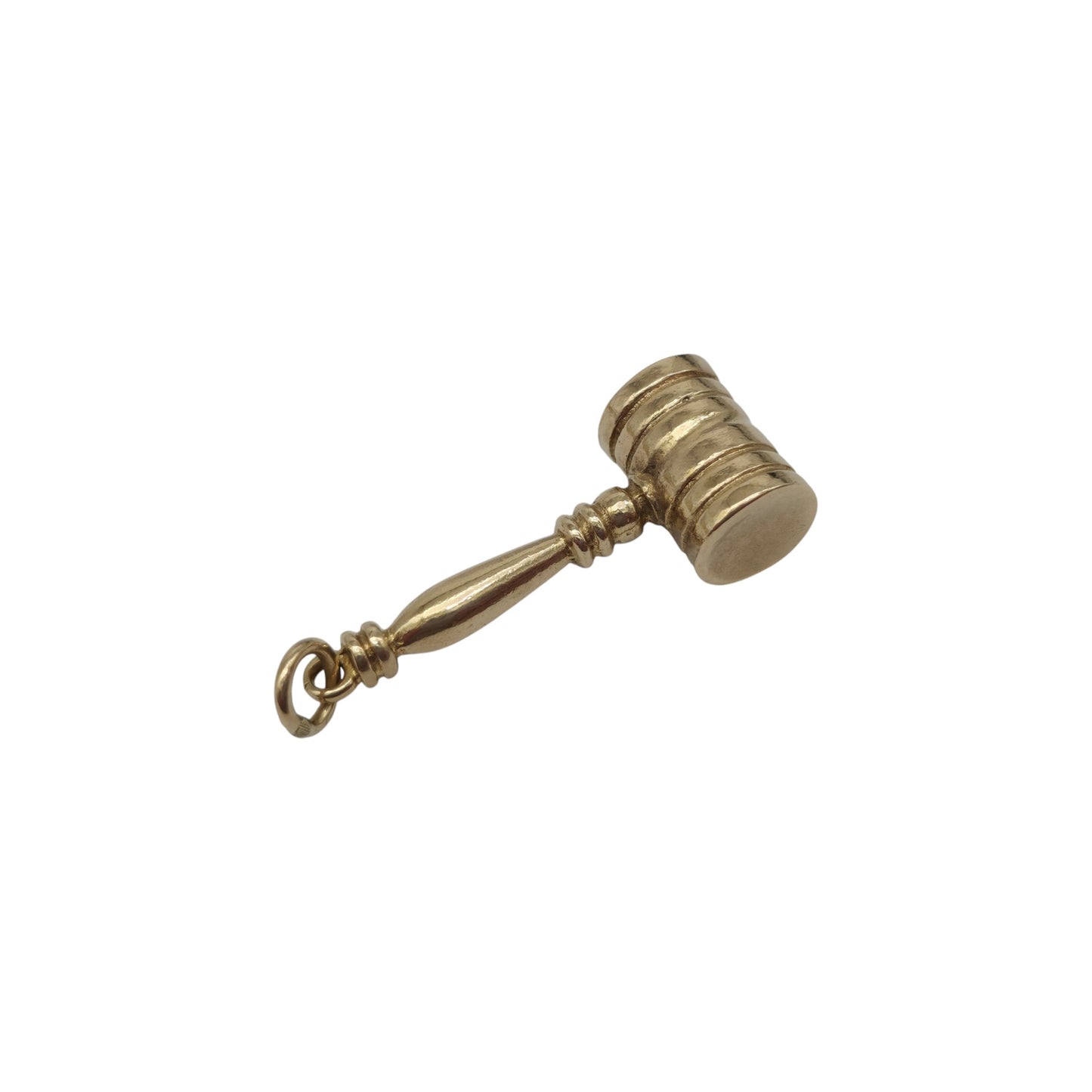 9ct 375 Yellow Gold Gavel Charm 1963 L 2.8 cm 4.8 g.