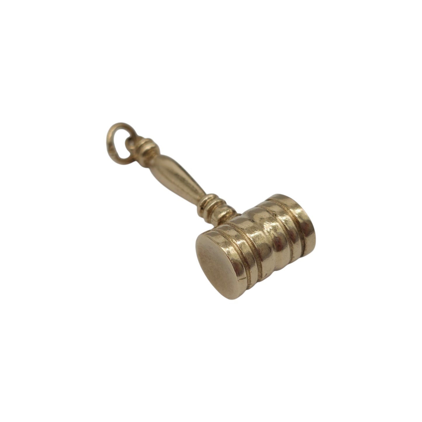 9ct 375 Yellow Gold Gavel Charm 1963 L 2.8 cm 4.8 g.