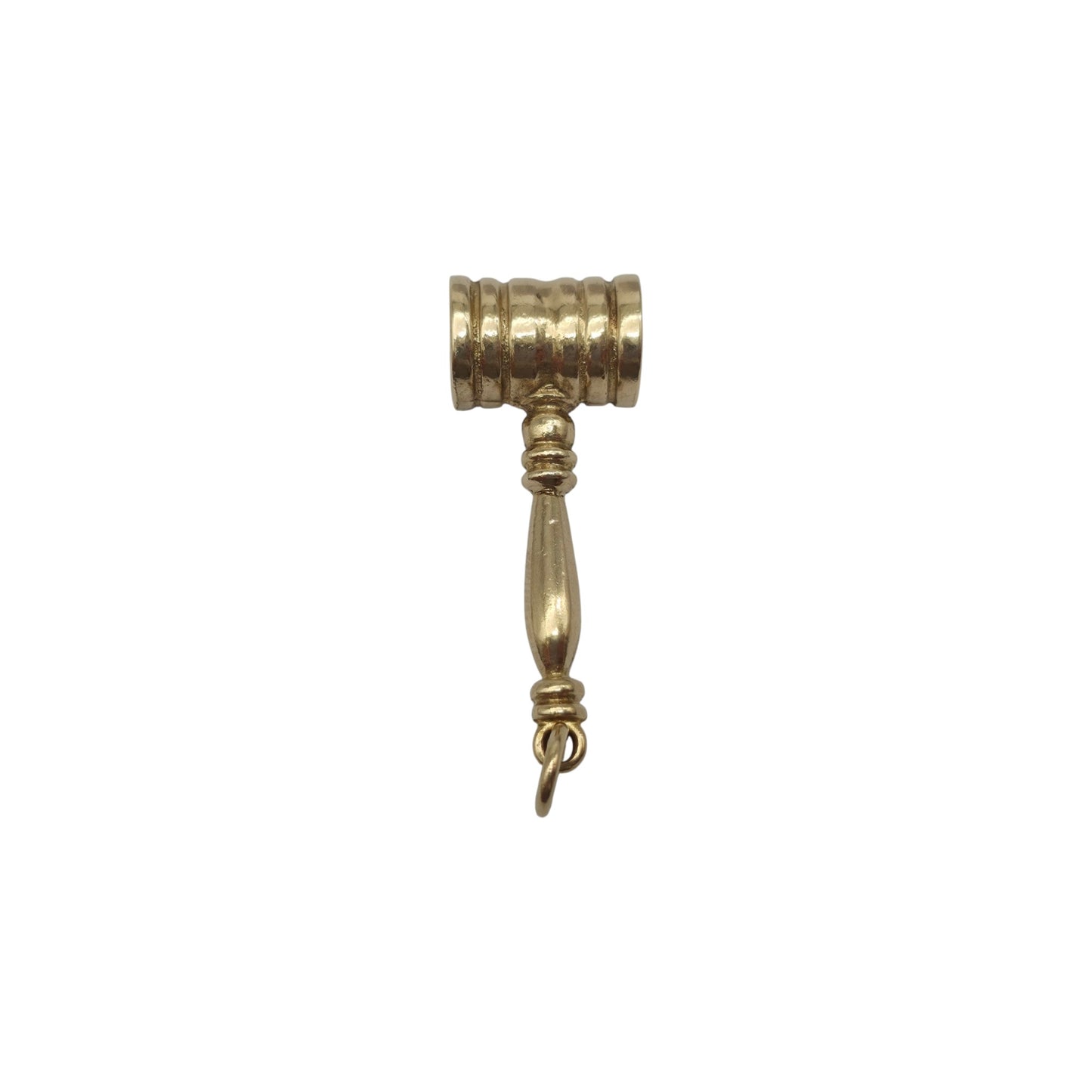 9ct 375 Yellow Gold Gavel Charm 1963 L 2.8 cm 4.8 g.