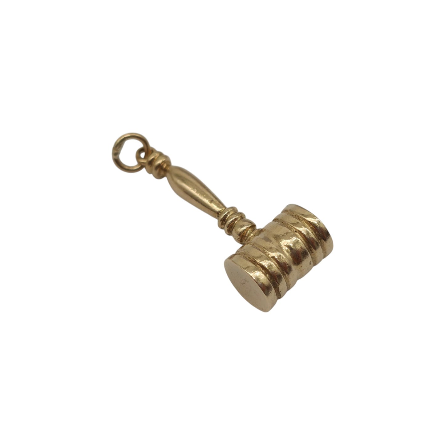 9ct 375 Yellow Gold Gavel Charm 1963 L 2.8 cm 4.8 g.