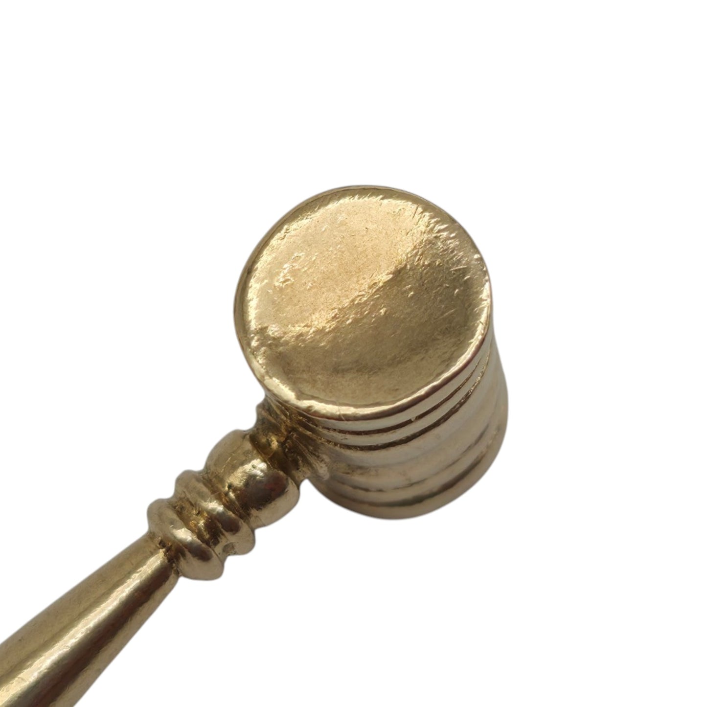 9ct 375 Yellow Gold Gavel Charm 1963 L 2.8 cm 4.8 g.