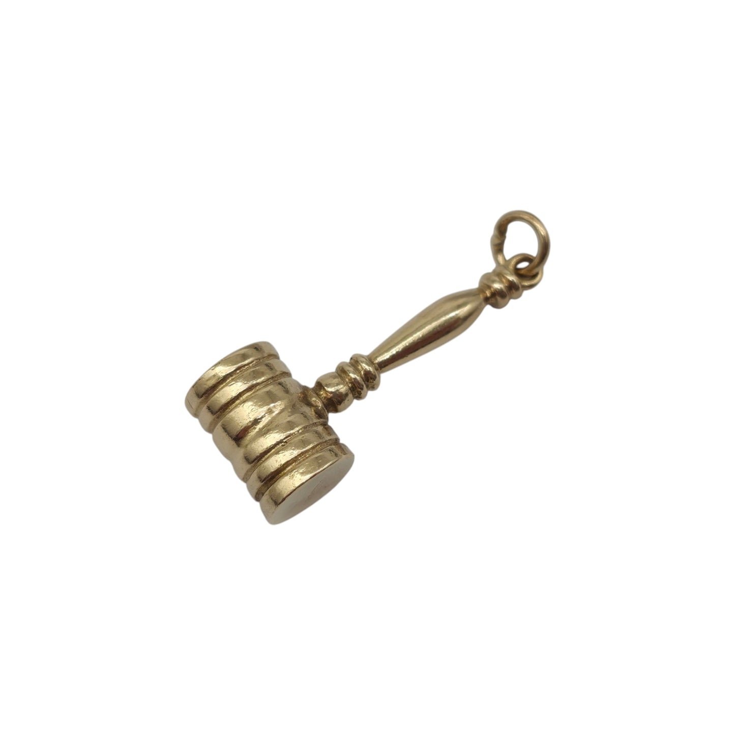 9ct 375 Yellow Gold Gavel Charm 1963 L 2.8 cm 4.8 g.