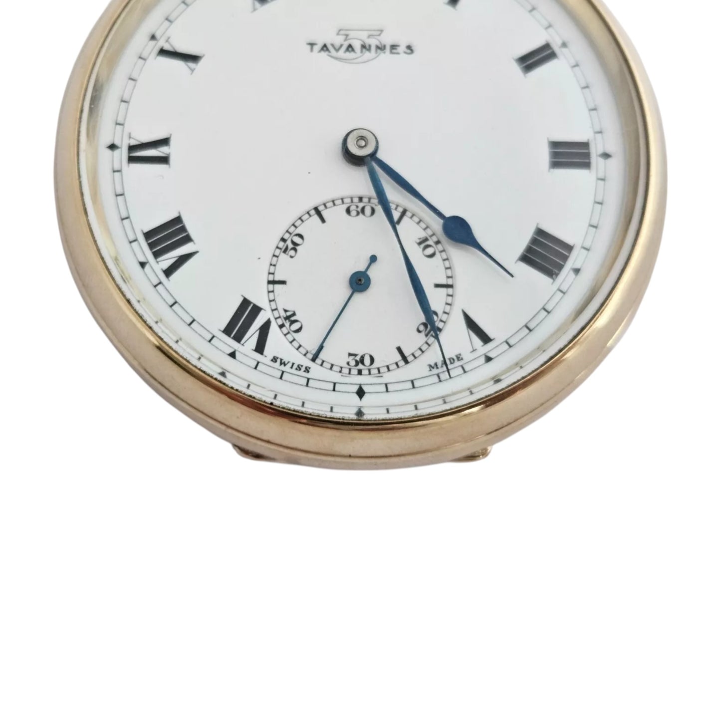 Gents 9ct 375 Yellow Gold 21 Jewels Pocket Watch by TAVANNES 1965