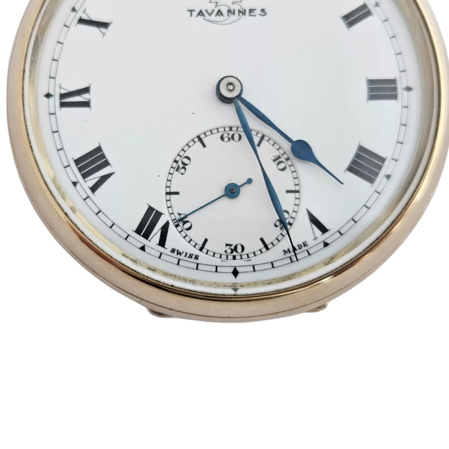 Gents 9ct 375 Yellow Gold 21 Jewels Pocket Watch by TAVANNES 1965