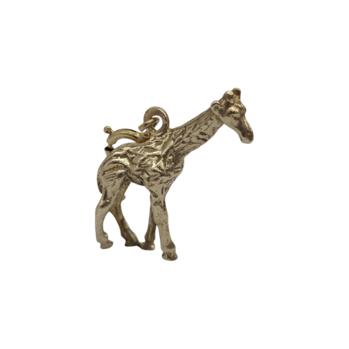 9ct 375 Yellow Gold Giraffe Charm 2001 L 1.5 cm 1.2 g.