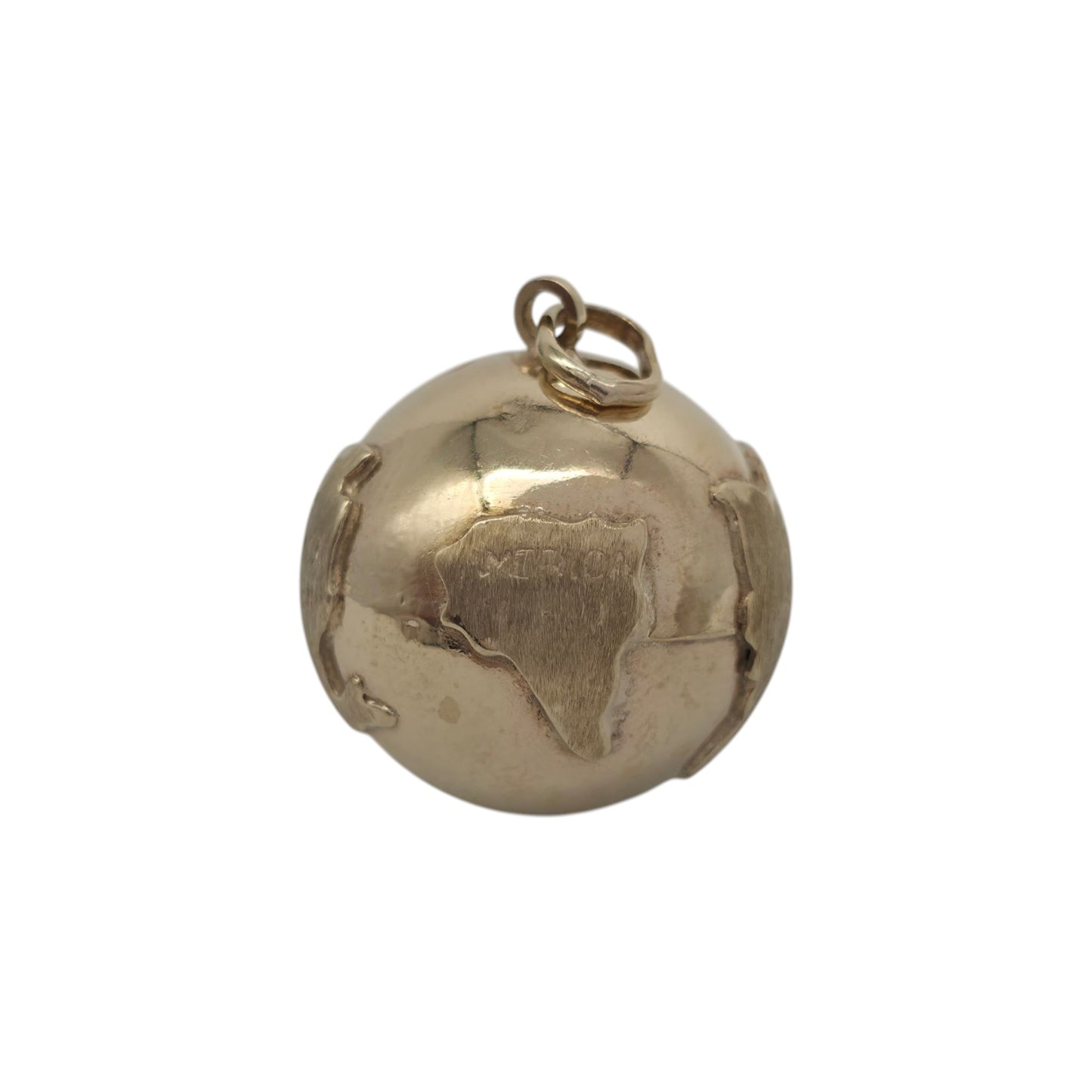 Large 9ct 375 Yellow Gold Globe Pendant L 2.1 cm 5.5 g.