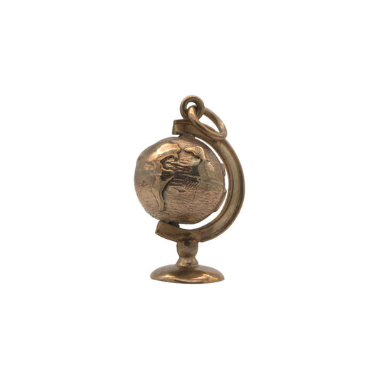 pre-owned 9ct gold Spinning Globe Charm.