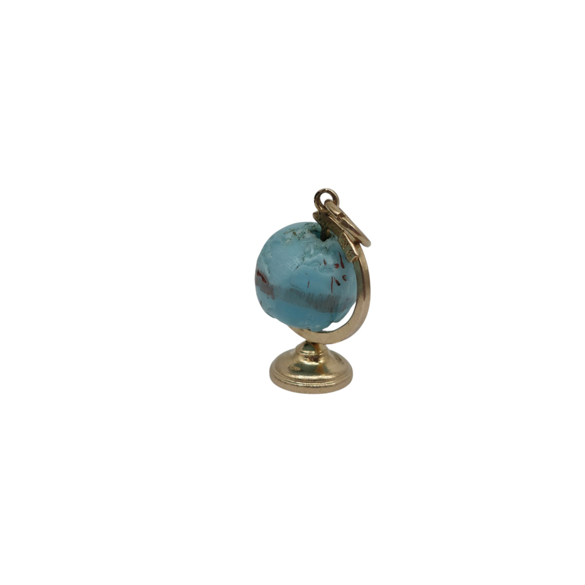 9ct Yellow Gold Articulated Globe Charm L 1.5 cm 2.1 g.