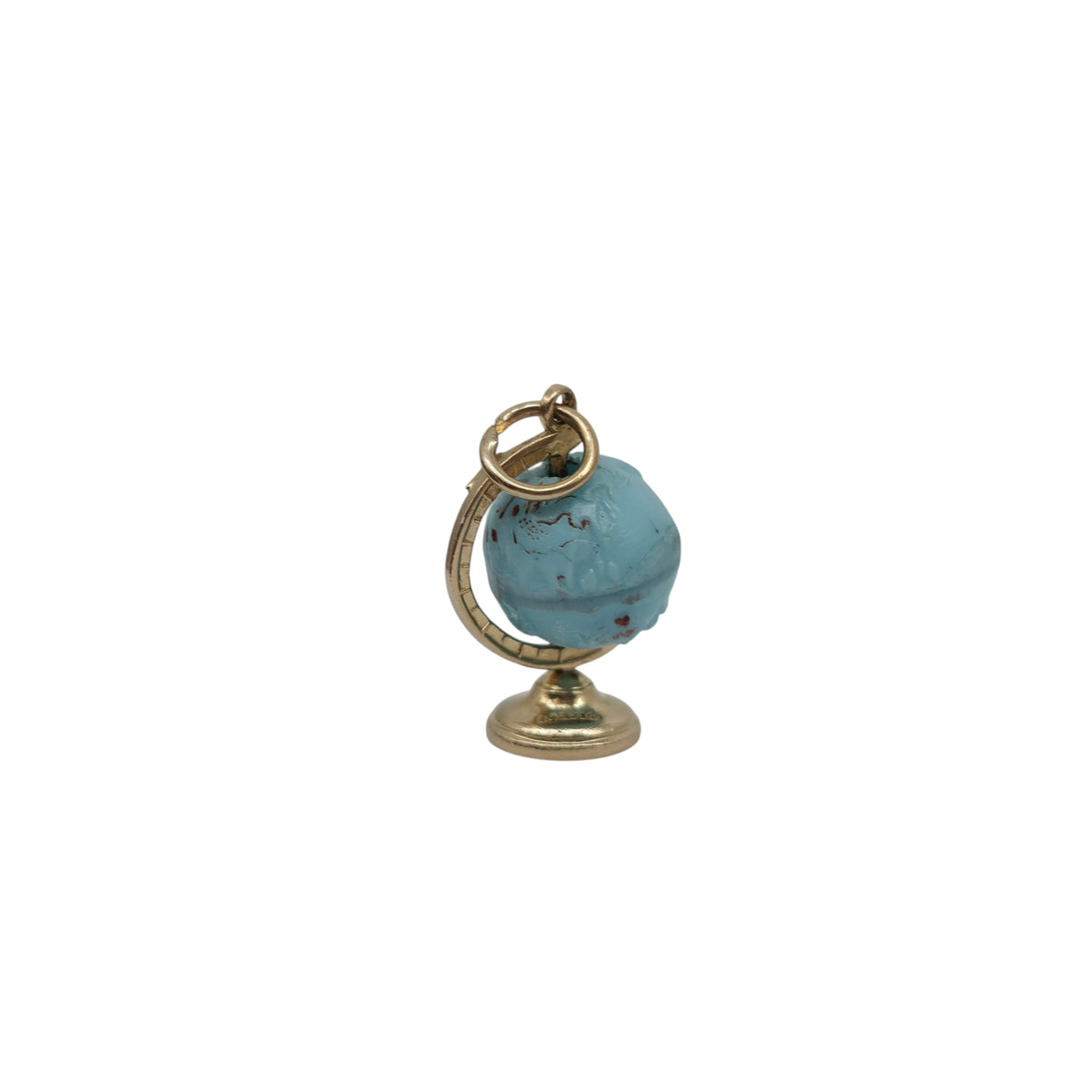 9ct Yellow Gold Articulated Globe Charm L 1.5 cm 2.1 g.