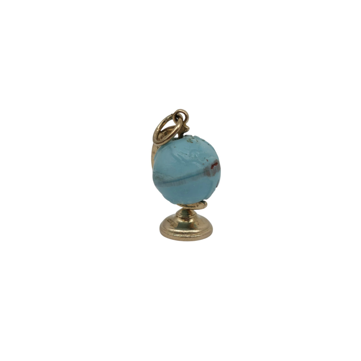 9ct Yellow Gold Articulated Globe Charm L 1.5 cm 2.1 g.