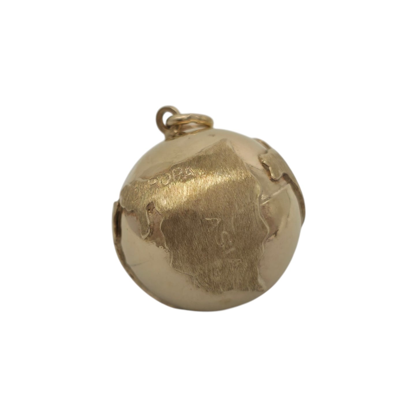 Large 9ct 375 Yellow Gold Globe Pendant L 2.1 cm 5.5 g.