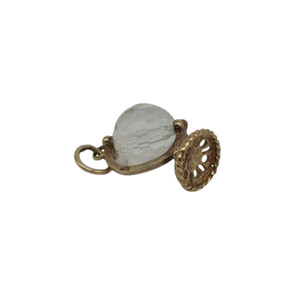9ct Yellow Gold Articualted Globe Charm L 1.4 cm 1.4 g.