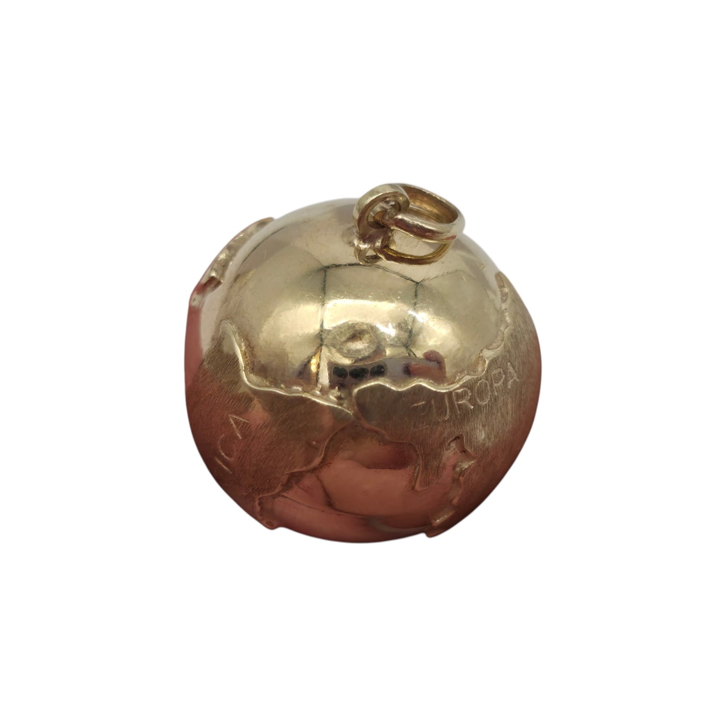 Large 9ct 375 Yellow Gold Globe Pendant L 2.1 cm 5.5 g.