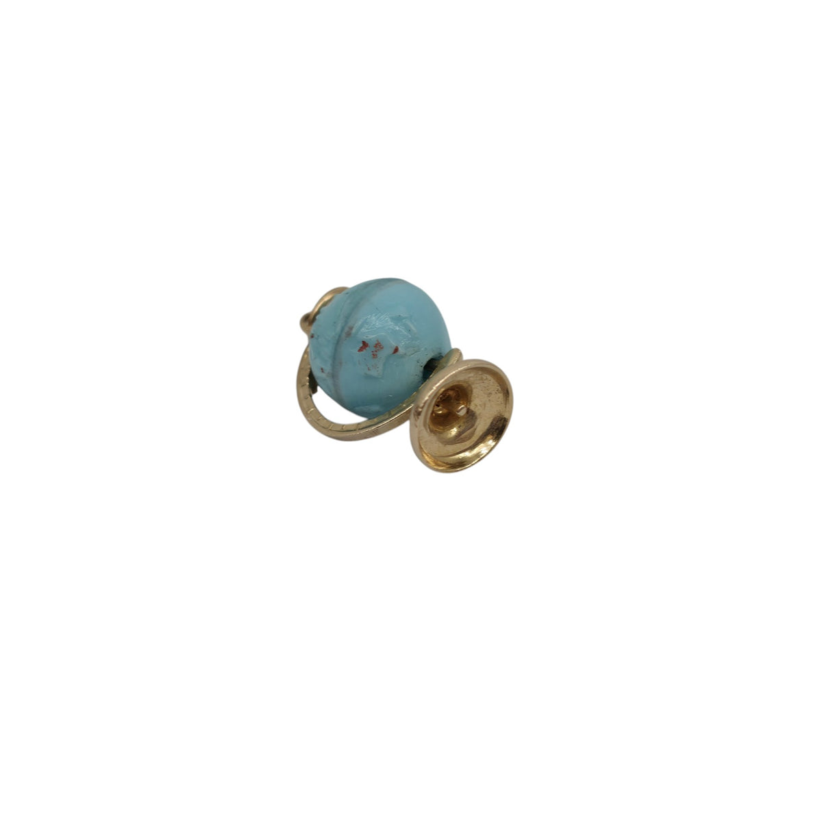 9ct Yellow Gold Articulated Globe Charm L 1.5 cm 2.1 g.