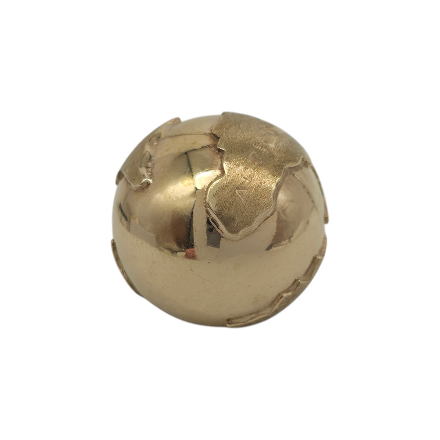 Large 9ct 375 Yellow Gold Globe Pendant L 2.1 cm 5.5 g.