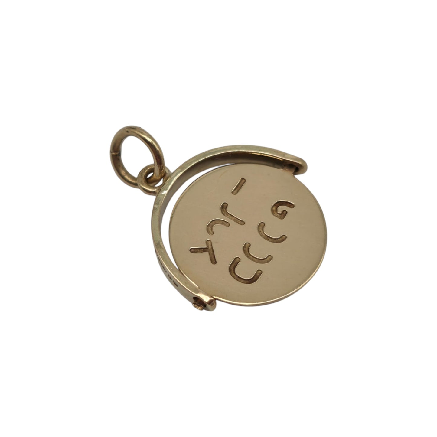 Georg Jensen 9ct 375 Yellow Gold "Good Luck" Spinner Charm 1961 L 1.4 cm 1.1 g.
