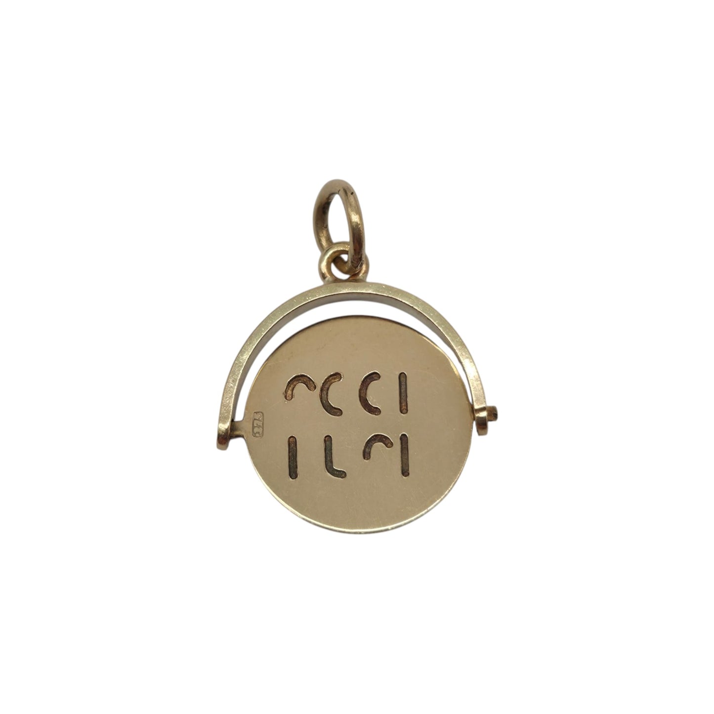 Georg Jensen 9ct 375 Yellow Gold "Good Luck" Spinner Charm 1961 L 1.4 cm 1.1 g.