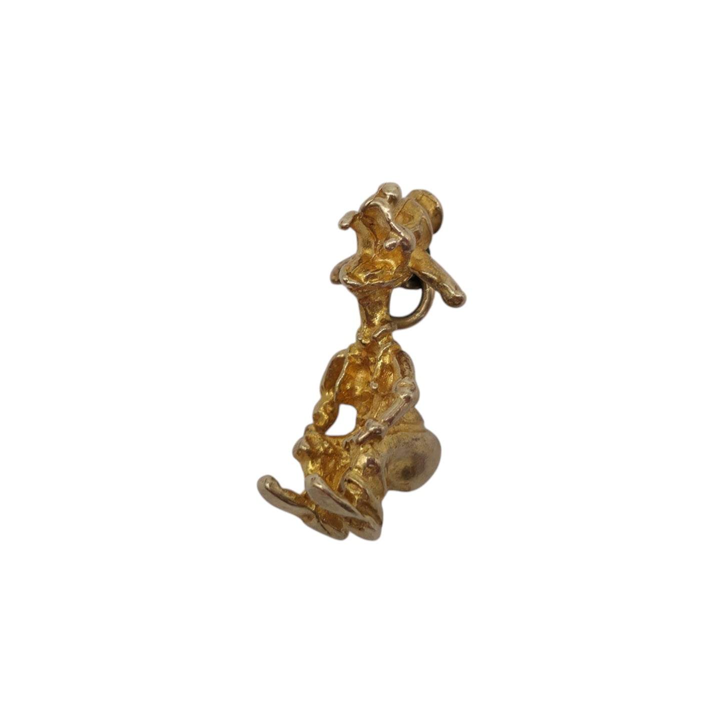 9ct 375 Yellow Gold Goofy Charm 1951 L 1.8 cm 2.3 g.