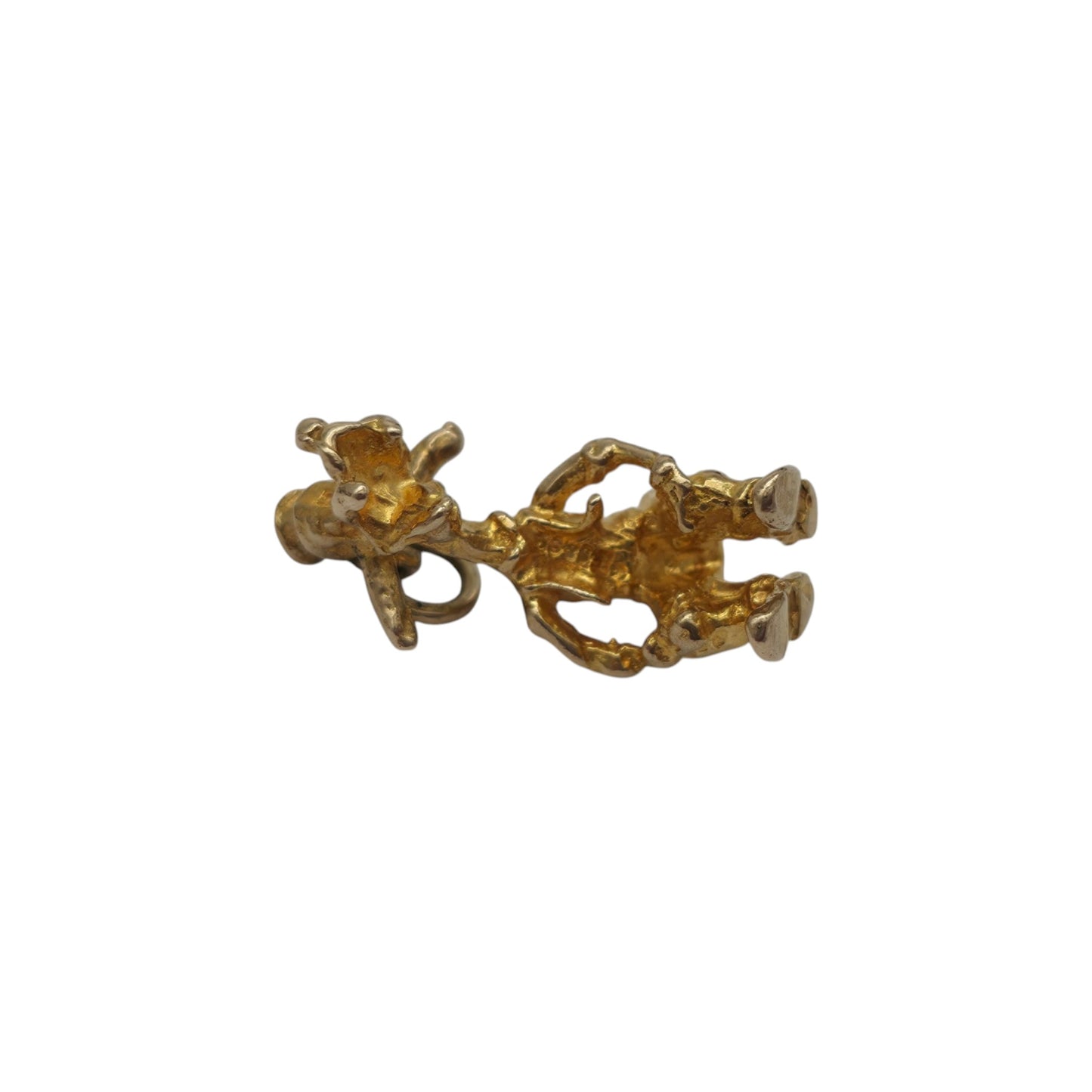 9ct 375 Yellow Gold Goofy Charm 1951 L 1.8 cm 2.3 g.