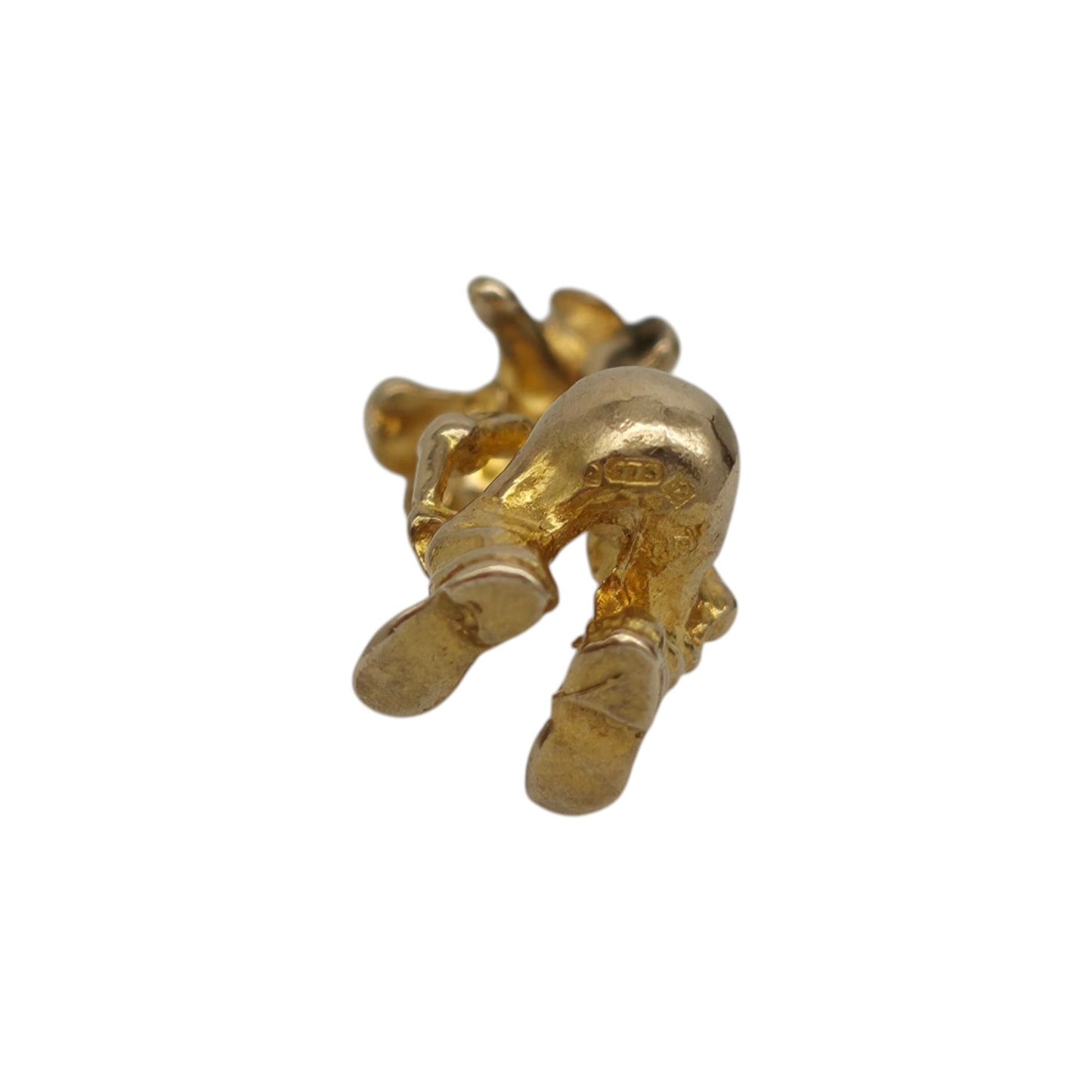 9ct 375 Yellow Gold Goofy Charm 1951 L 1.8 cm 2.3 g.