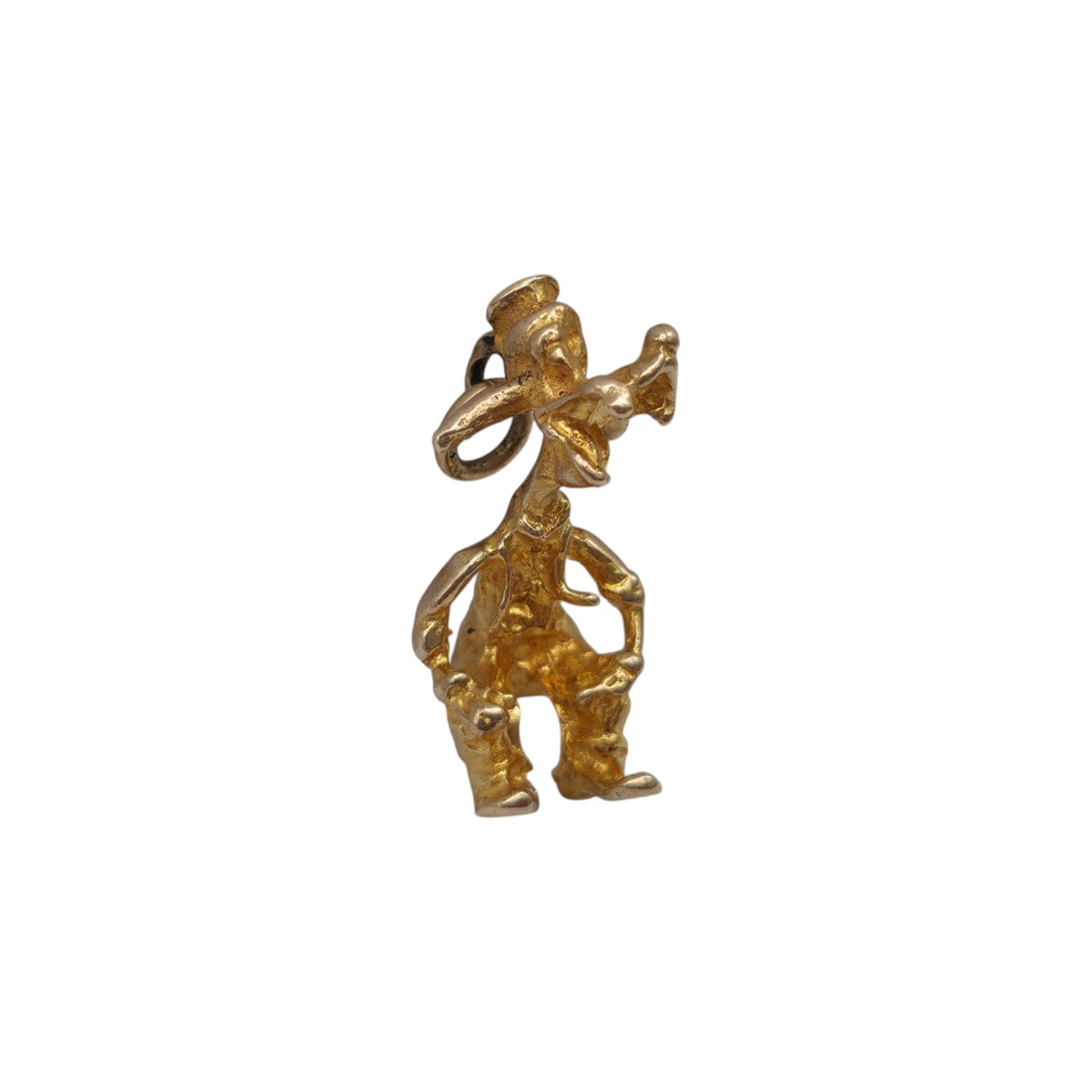 9ct 375 Yellow Gold Goofy Charm 1951 L 1.8 cm 2.3 g.