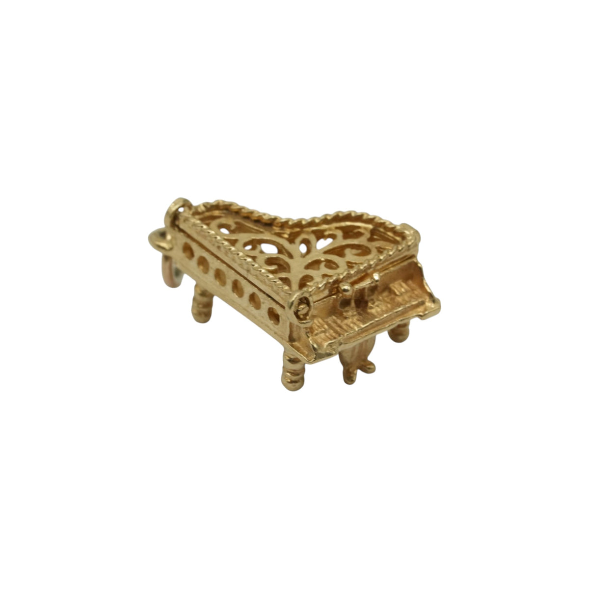9ct 375 Yellow Gold Grand Piano Opening Charm L 1.4 cm 1.7 g.