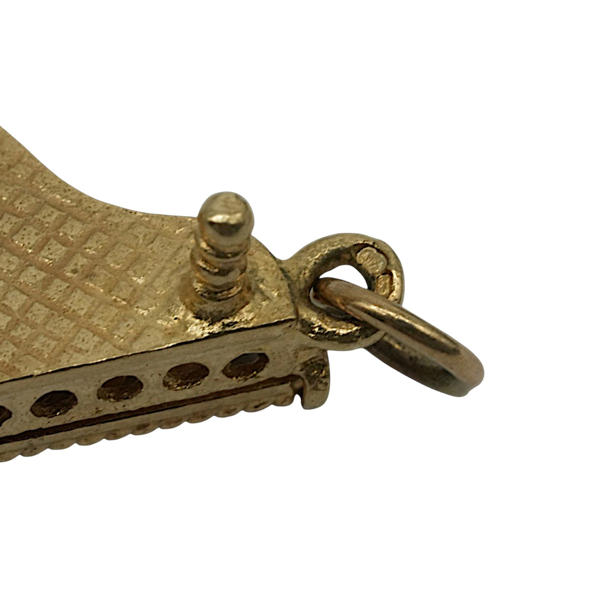 9ct 375 Yellow Gold Grand Piano Opening Charm L 1.4 cm 1.7 g.