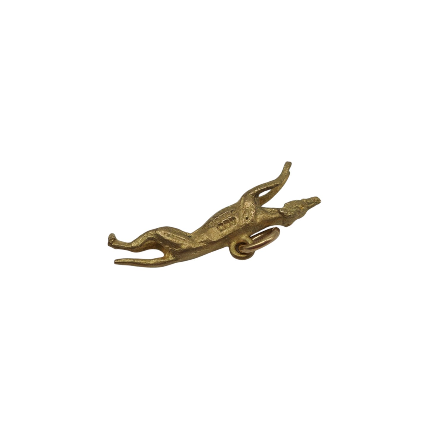 9ct 375 Yellow Gold Greyhound Charm 1947 L 2.6 cm 2.2 g.