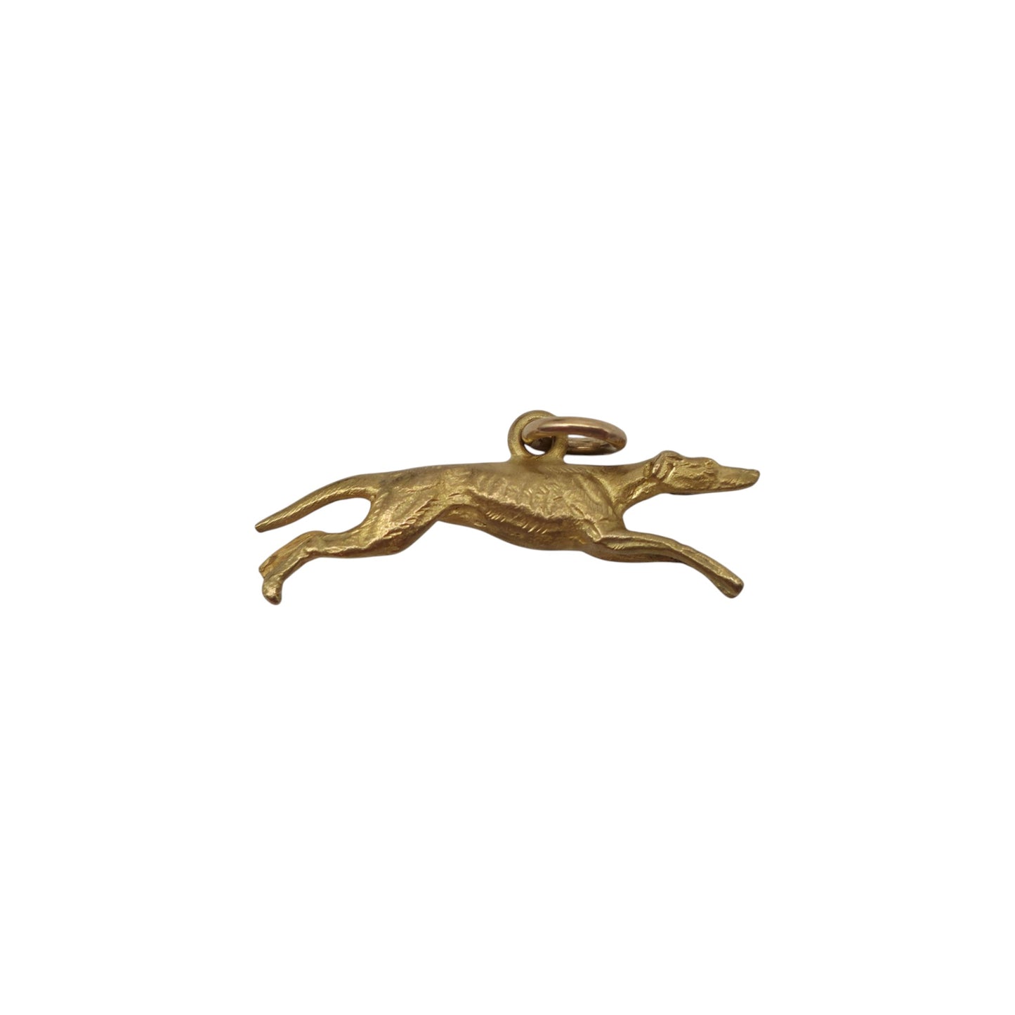 9ct 375 Yellow Gold Greyhound Charm 1947 L 2.6 cm 2.2 g.