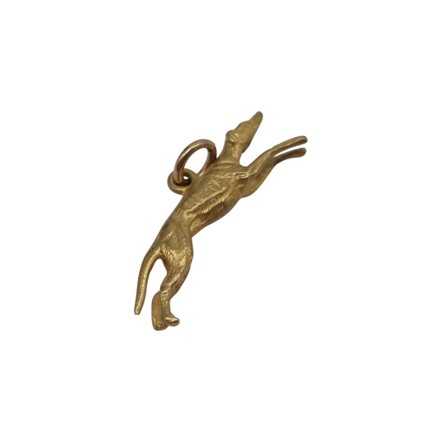 9ct 375 Yellow Gold Greyhound Charm 1947 L 2.6 cm 2.2 g.