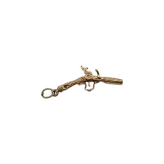 9ct 375 Yellow Gold Gun Charm 