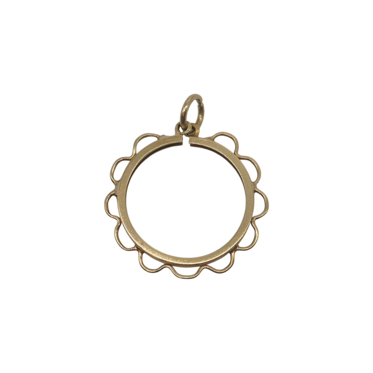 9ct 375 Yellow Gold Half Sovereign Coin Mount Pendant 1963 L 2.2 cm 1.3 g.