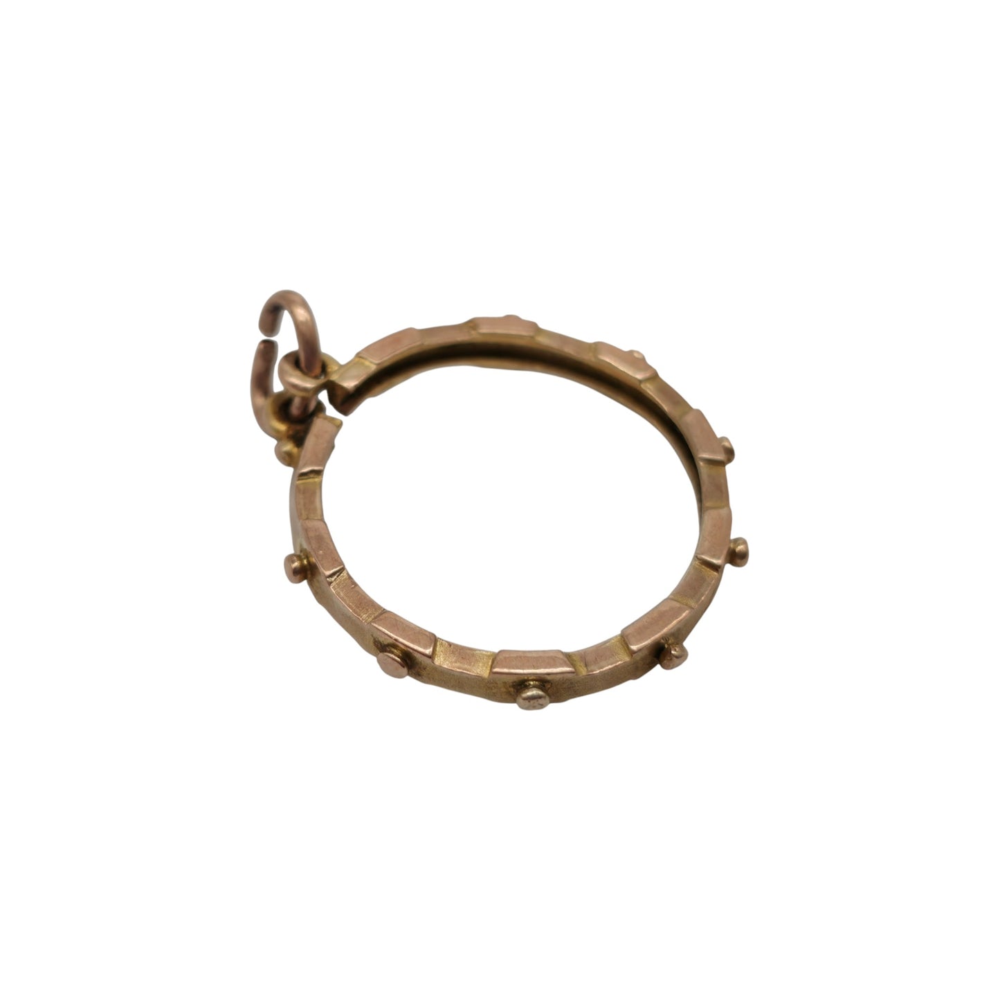 Antique 9ct Rose Gold Half Sovereign Coin Mount Pendant c.1900 L 2.1 cm 1.8 g.