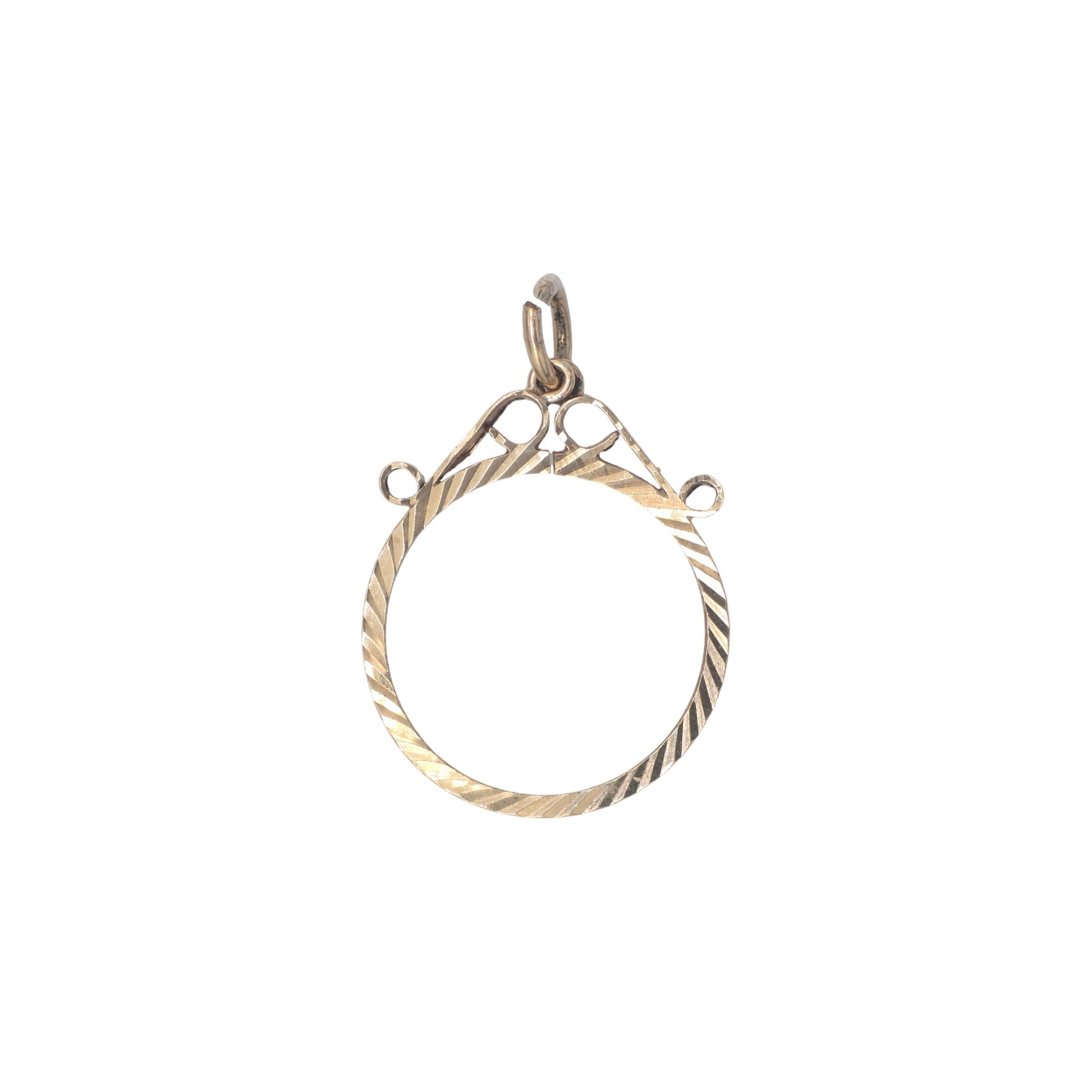 a pre-owned 9ct gold Half-Sovereign Coin Mount Pendant