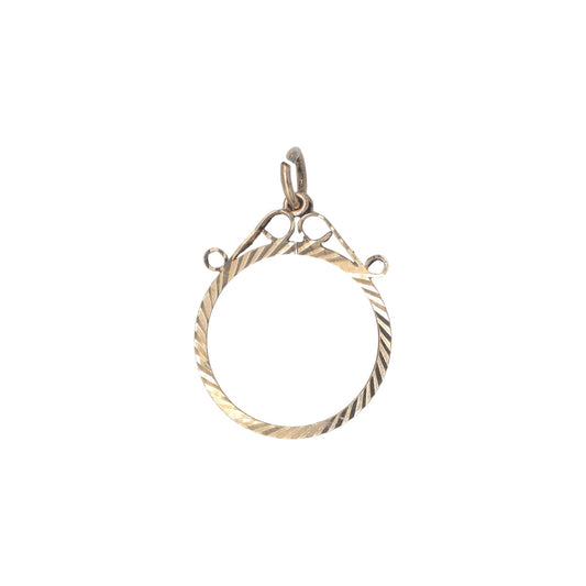 a pre-owned 9ct gold Half-Sovereign Coin Mount Pendant