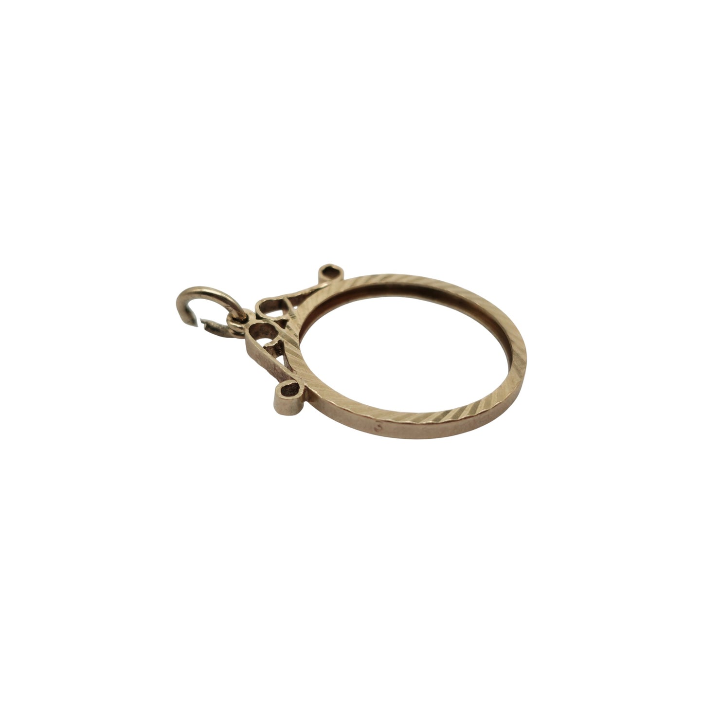 9ct 375 Yellow Gold Half-Sovereign Coin Mount Pendant 1972 L 2.3 cm 1.3 g.