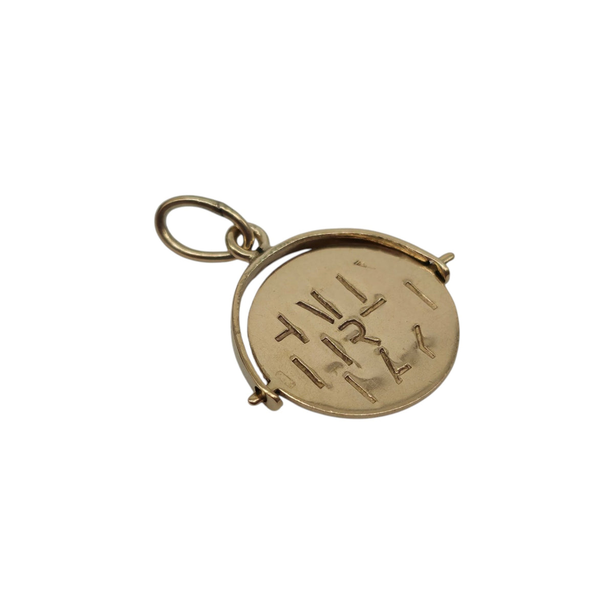 9ct 375 Yellow Gold "Happy Birthday" Spinner Charm 1970 L 1.4 cm 1.0 g.
