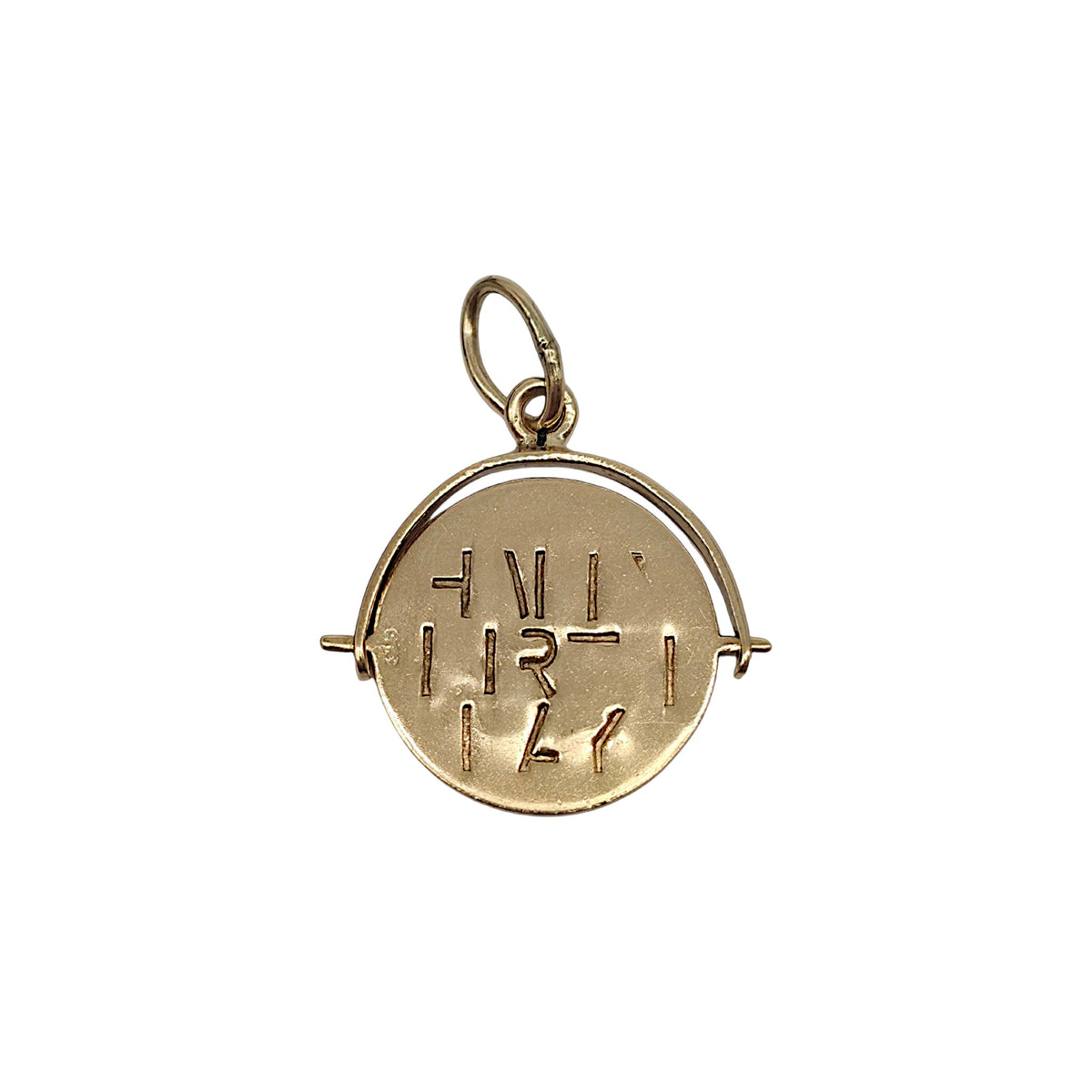9ct 375 Yellow Gold "Happy Birthday" Spinner Charm 1970 L 1.4 cm 1.0 g.