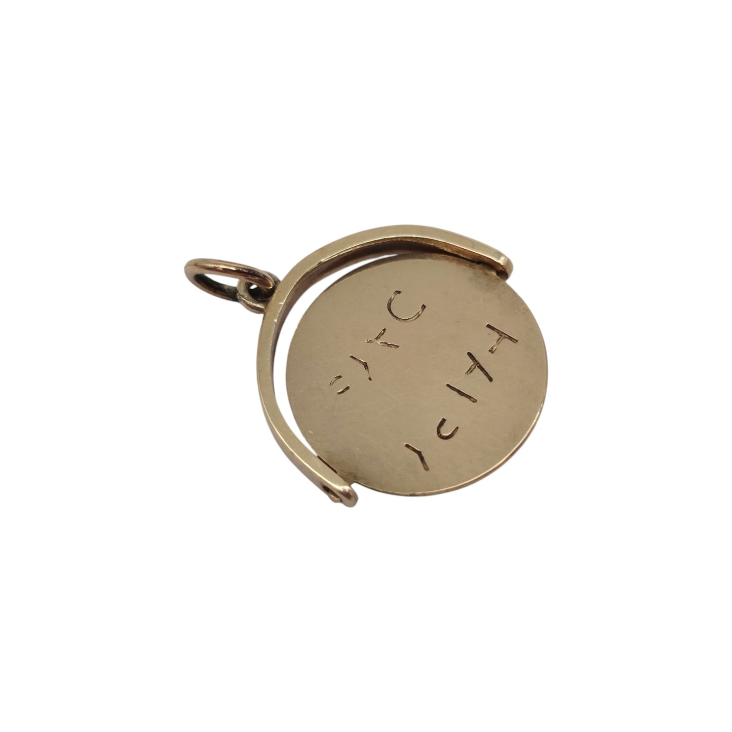 Chester 9ct 375 Yellow Gold "Happy Days" Spinner Charm 1958 L 1.4 cm 1.1 g.