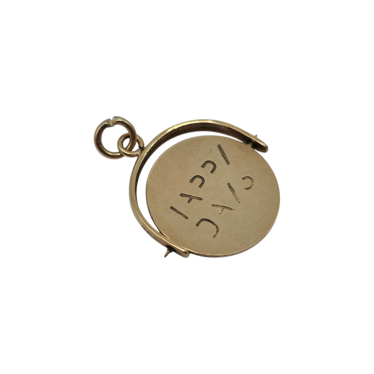 Chester 9ct 375 Yellow Gold "Happy Days" Spinner Charm 1956 L 1.4 cm 1.0 g.