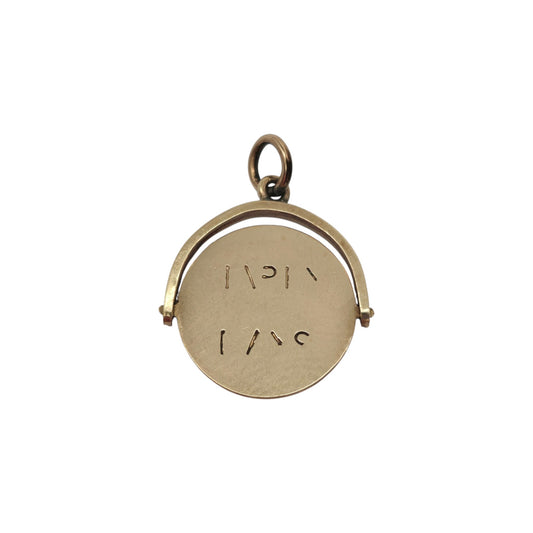 Chester 9ct 375 Yellow Gold "Happy Days" Spinner Charm 1958 L 1.4 cm 1.1 g.