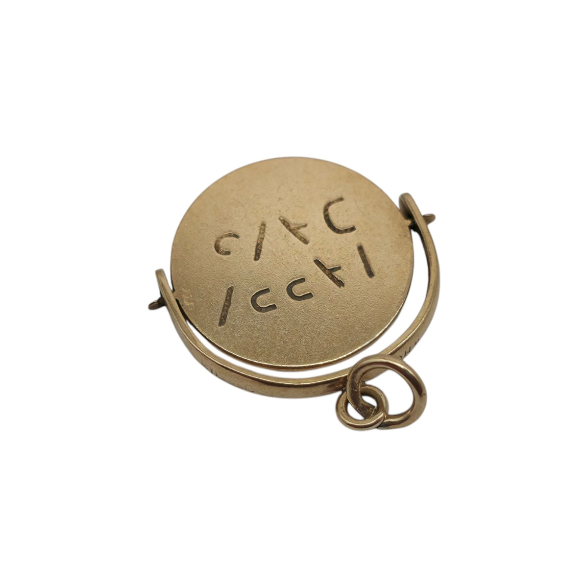 Chester 9ct 375 Yellow Gold "Happy Days" Spinner Charm 1956 L 1.4 cm 1.0 g.