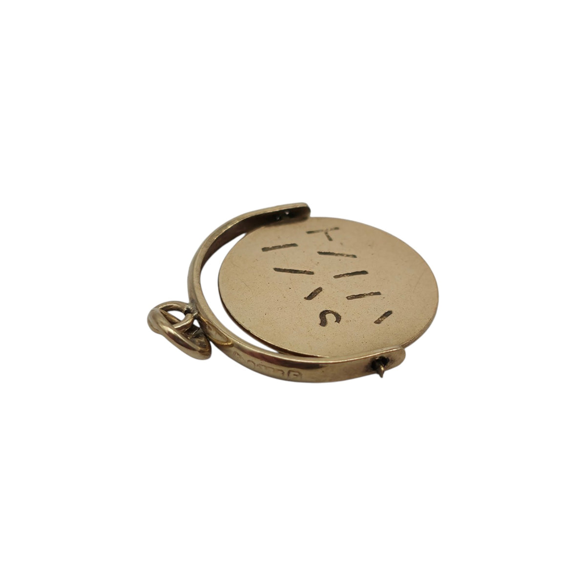 Chester 9ct 375 Yellow Gold "Happy Days" Spinner Charm 1956 L 1.4 cm 1.0 g.