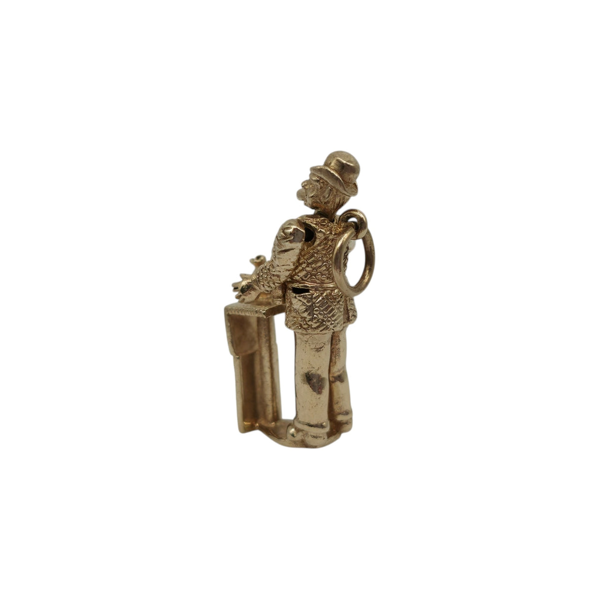 Unusual 9ct 375 Yellow Gold Articulated "Honest Joe Tote" Charm 1967 L 2.9 cm 6.2 g.