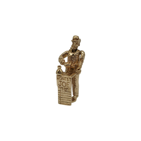 Unusual 9ct 375 Yellow Gold Articulated "Honest Joe Tote" Charm 1967 L 2.9 cm 6.2 g.