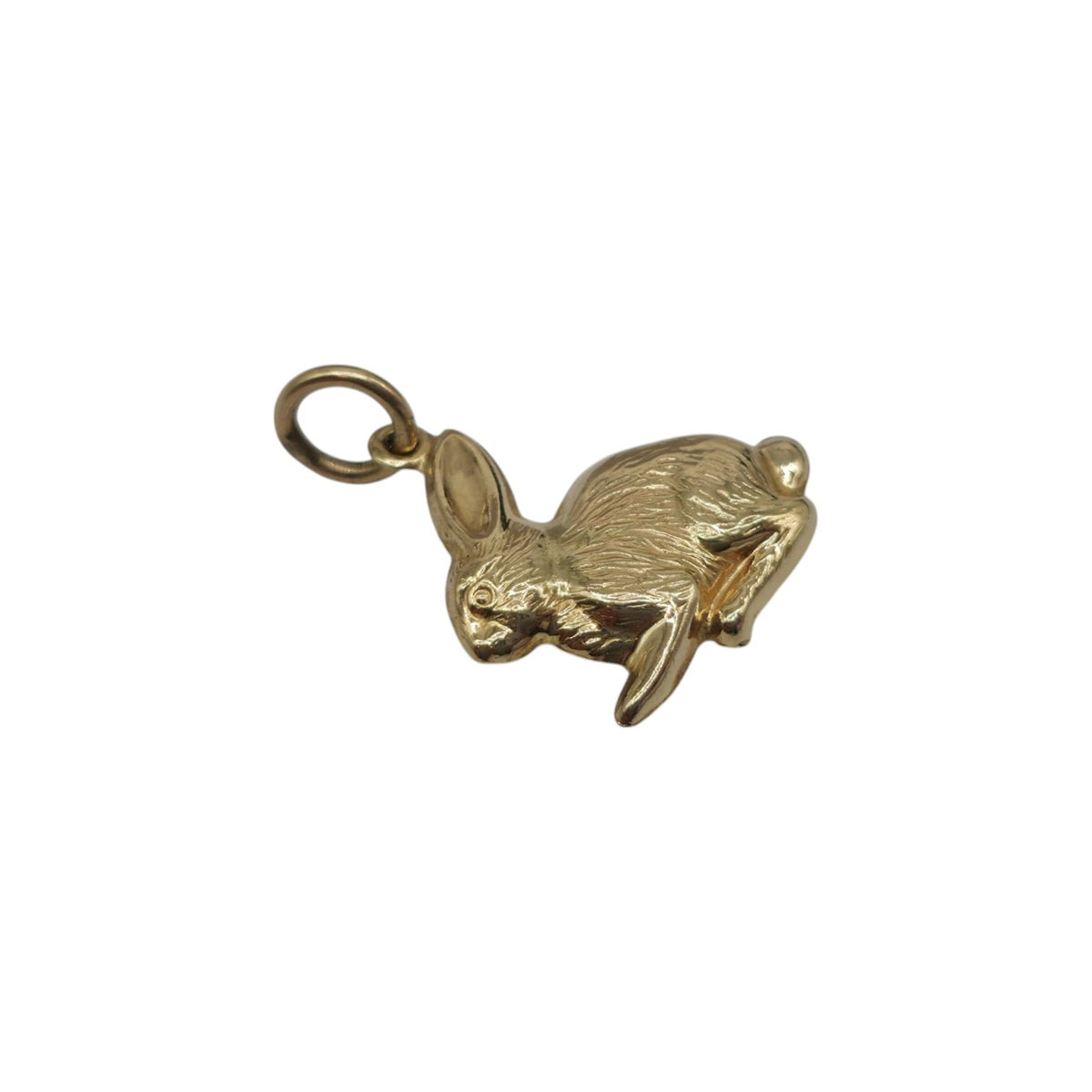 9ct Yellow Gold Hare Charm L 1.5 cm 0.8 g.