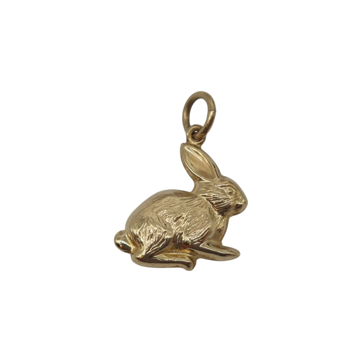 9ct Yellow Gold Hare Charm L 1.5 cm 0.8 g.