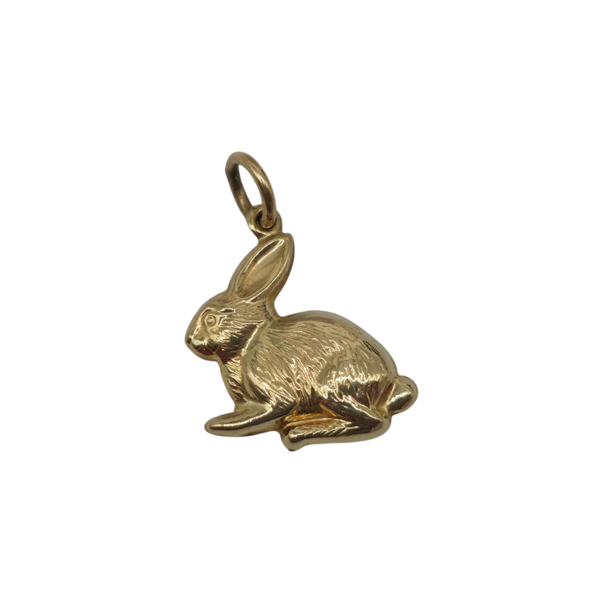 9ct Yellow Gold Hare Charm L 1.5 cm 0.8 g.