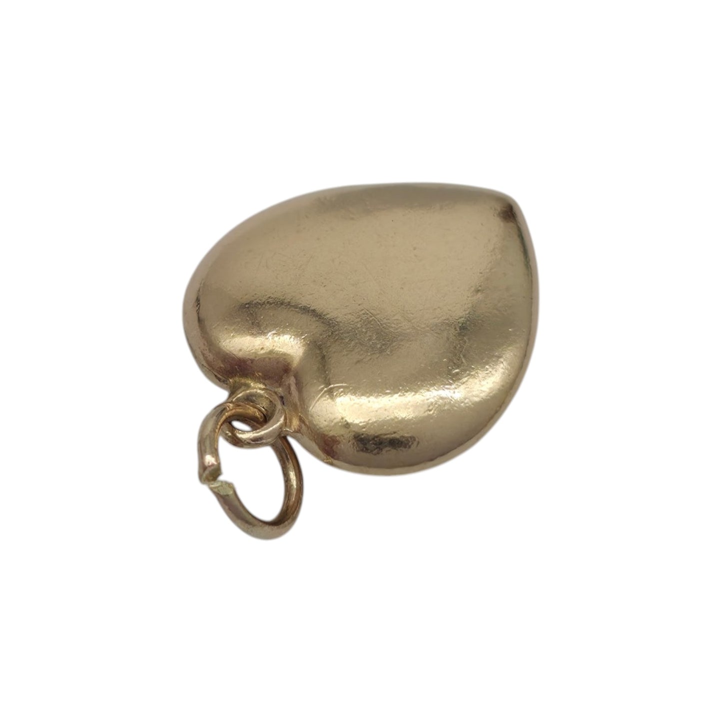 9ct 375 Yellow Gold Heart Charm 1951 L 1.3 cm 0.9 g.
